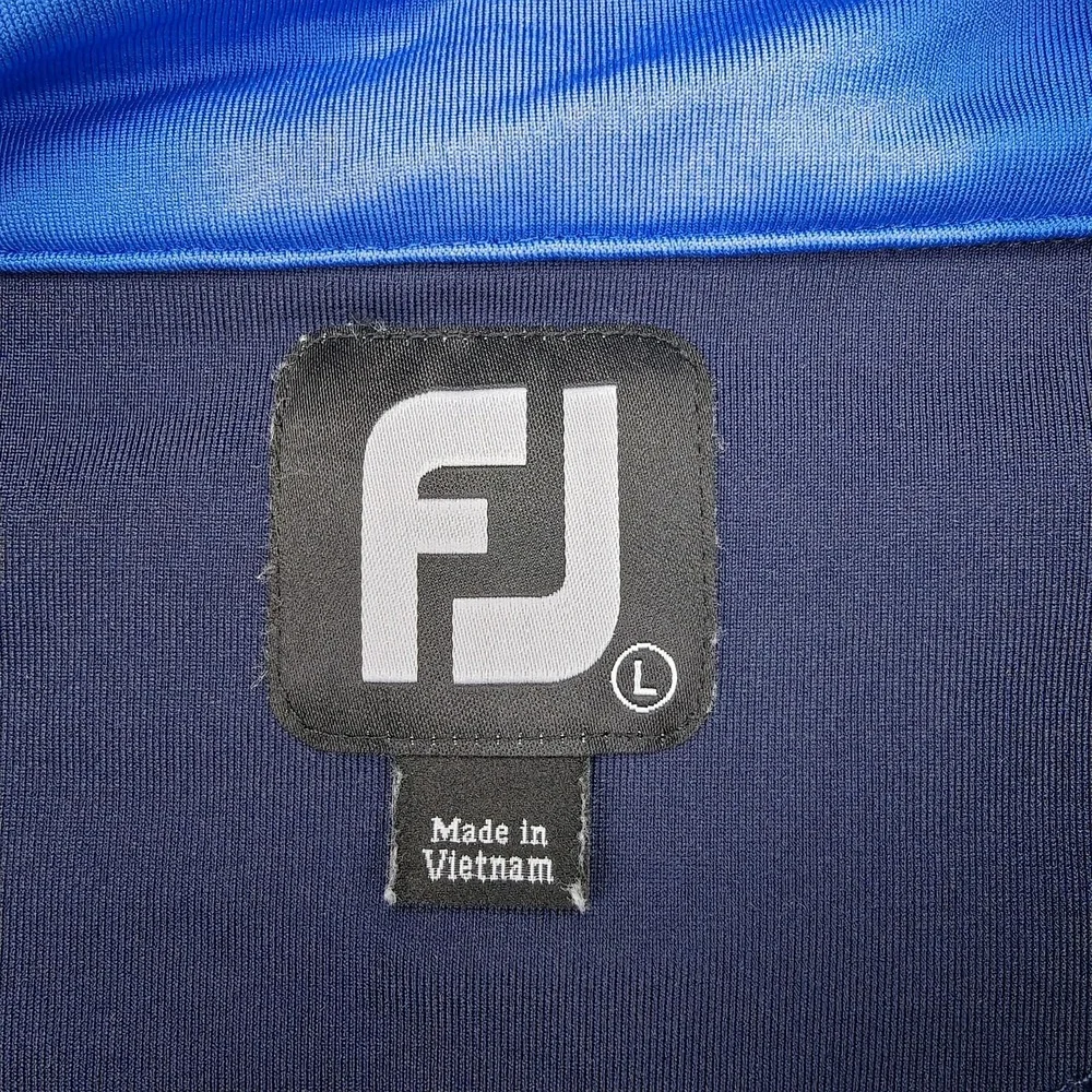 FootJoy Sweater Vest Mens Large‎ Blue 1/4 Zip Mock Neck San Juan Hills Golf Club